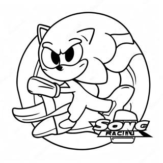 Team Sonic Racing Logo Farvelægningsside 64433-50988