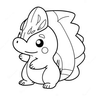 Cyndaquil Suloinen Väritettävä Sivupohja 65013-51455