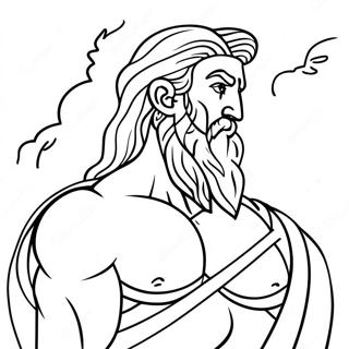 Şimşekle Zeus Boyama Sayfası 6611-5251