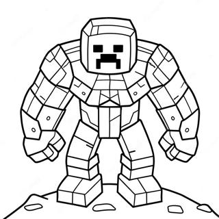 Minecraft Snö Golem Målarbild 68324-54064