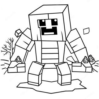 Minecraft Snö Golem Målarbild 68324-54062