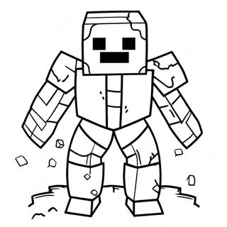 Minecraft Snö Golem Målarbild 68324-54063