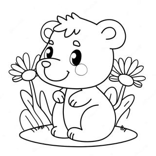 Cute Maggie With A Flower Coloring Page 69065-54655