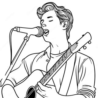 Página Para Colorear De Shawn Mendes Cantando En El Escenario 61024-48285