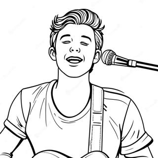 Página Para Colorear De Shawn Mendes Cantando En El Escenario 61024-48288