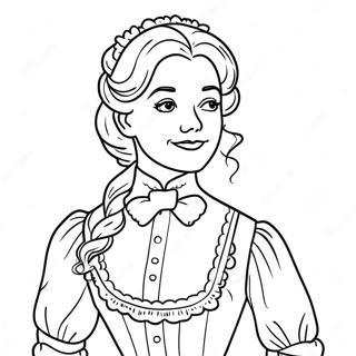 Anne Shirley In Ihrem Ikonischen Kleid Ausmalbild 61464-48650