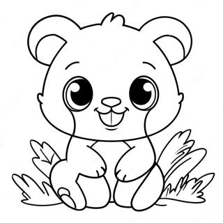 Cute Animal Preschoolers Coloring Page 61674-48804