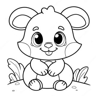 Cute Animal Preschoolers Coloring Page 61674-48802