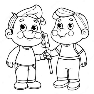 Preschoolers Coloring Page 61673-48799