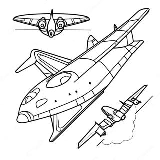 B2 Bomber Aircraft Coloring Page 61943-49011