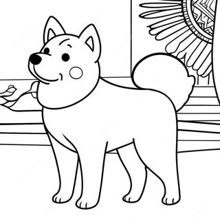 Shiba Inu Färgläggningssida 62353-49336