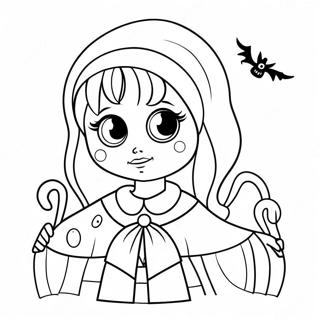 Página Para Colorir Da Lydia Deetz Com Fantasia Assustadora 62764-49664