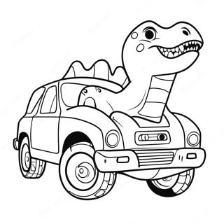 Dinosaurier Auto Ausmalbilder