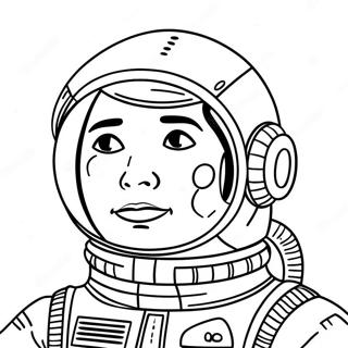 Uzayda Astronot Boyama Sayfası 74164-58996