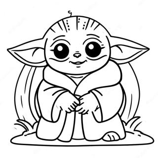 Baby Yoda Pasen Kleurplaten