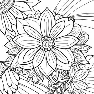 Lebendige Prismacolor-Blumen-Ausmalbild 71275-56424