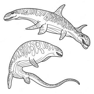 Mosasaurus Målarbild 7160-5708