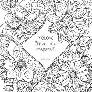 Believe In Yourself Inspirational Quote Coloring Page 71714-56771