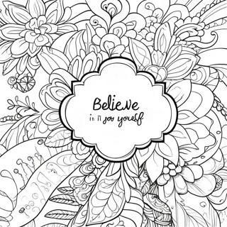 Believe In Yourself Inspirational Quote Coloring Page 71714-56772