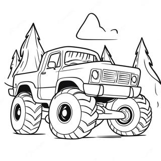 Episches Bigfoot Monster Truck Abenteuer Ausmalbild 73535-58233