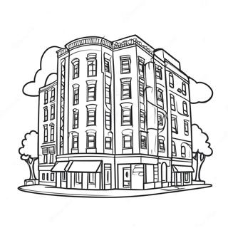 Buildings Coloring Pages