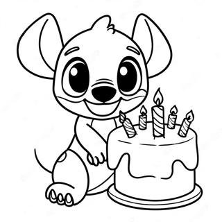 Aniversário Do Stitch Páginas Para Colorir