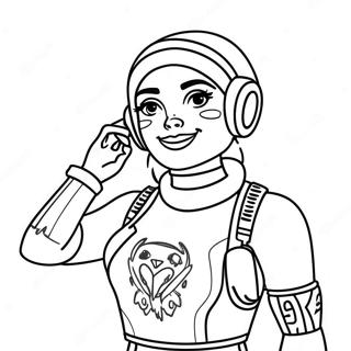 Página Para Colorir Da Garota Do Fortnite 9390-7559