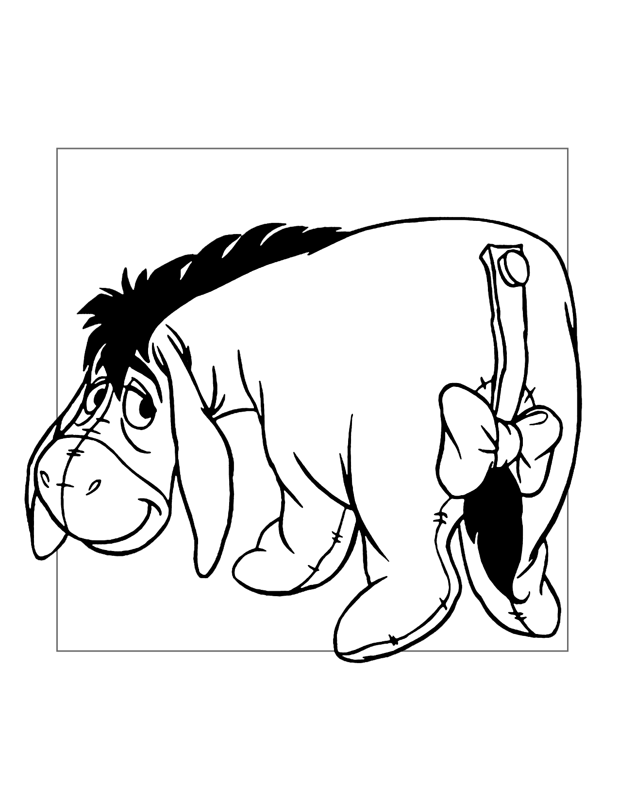 Sweet Eeyore Coloring Page