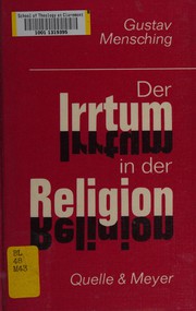 Der Irrtum in der Religion by Gustav Mensching