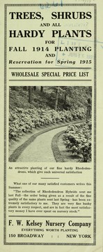 Cover of: Trees, shrubs and all hardy plants for fall 1914 planting, and reservation for spring 1915: wholesale special price list