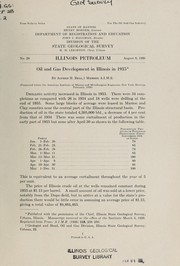 Cover of: Oil and gas development in Illinois in 1935