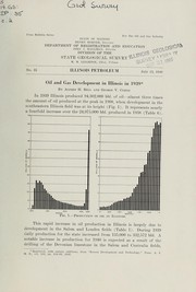 Cover of: Oil and gas development in Illinois in 1939