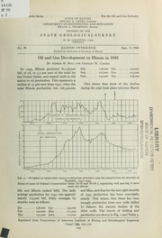 Cover of: Oil and gas development in Illinois in 1943