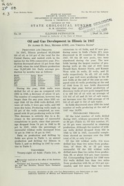 Cover of: Oil and gas development in Illinois in 1947