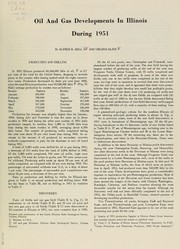 Cover of: Oil and gas development in Illinois during 1951