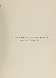 Cover of: Oil and gas development in Illinois during 1952