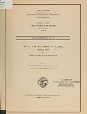 Cover of: Oil and gas development in Illinois during 1953