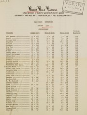 Gladiolus inventory, spring 1950 by Smart Bulb Gardens