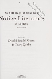 Cover of: An anthology of Canadian native literature in English