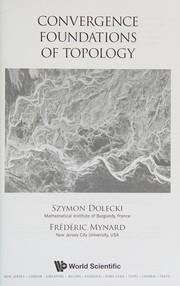 Cover of: Convergence Foundations of Topology