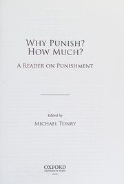 Cover of: Why punish? How much?: a reader on punishment