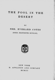 Cover of: The pool in the desert