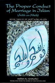 Cover of: The proper conduct of marriage in Islām