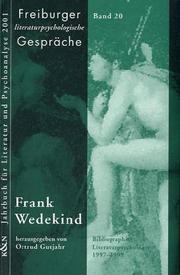 Cover of: Frank Wedekind