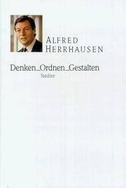 Denken, Ordnen, Gestalten by Alfred Herrhausen