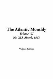 Cover of: The Atlantic Monthly by Various, Various