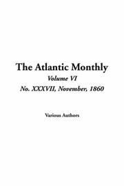 Cover of: The Atlantic Monthly by Various, Various