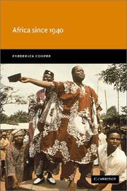 Cover of: Africa since 1940: the past of the present