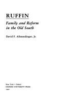 Cover of: Ruffin: family and reform in the Old South