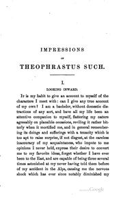 Cover of: Impressions of Theophrastus Such